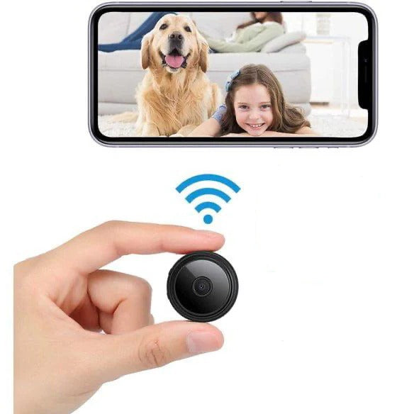 Mini caméra de sécurité sans fil avec fixation magnétique et flux audio-vidéo en direct pour l’intérieur et l’extérieur | Sansoti