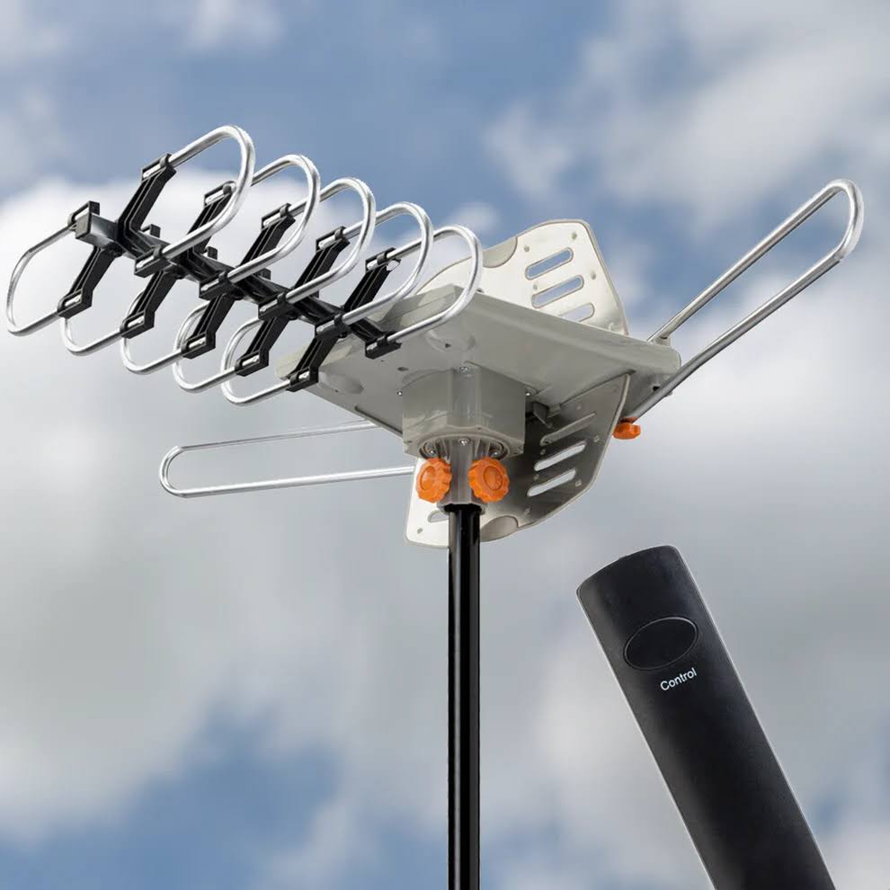 Antenne extérieure numérique 4K UHF VHF, réception à 360°, amplificateur de signal TV HD, antenne extérieure avec câble de 10 m DVB-T2 | Sansoti