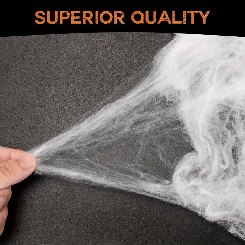 Rekbaar Spinnenweb Decoratieset 18 m² met 9 Kunststof Spinnen Halloween Griezelfeest Decoratie Binnen Buiten | Sansoti