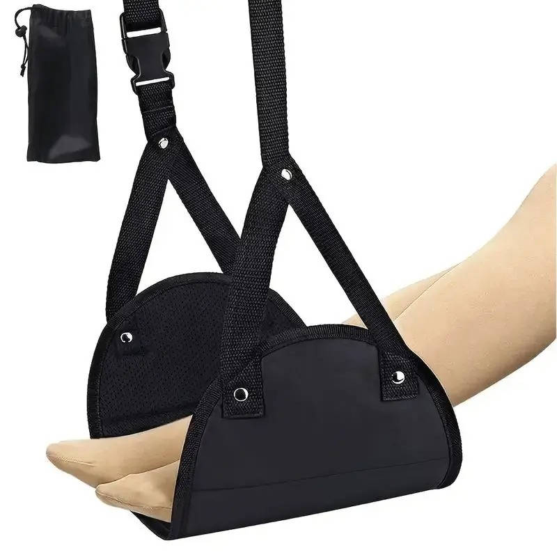 Repose-pieds hamac 2 pièces pour avion et bureau, réglable, portable, confortable, accessoire de voyage ergonomique | Sansoti