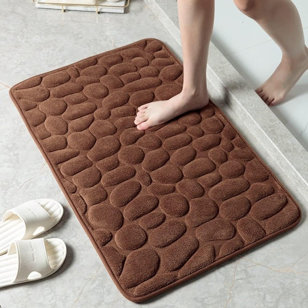 Badmat Microvezel Antislip Crème Badkamer Sneldrogend Absorberend Zachte Badkamermat Wasbaar Vloermat Douchemat Keukenmat | Sansoti