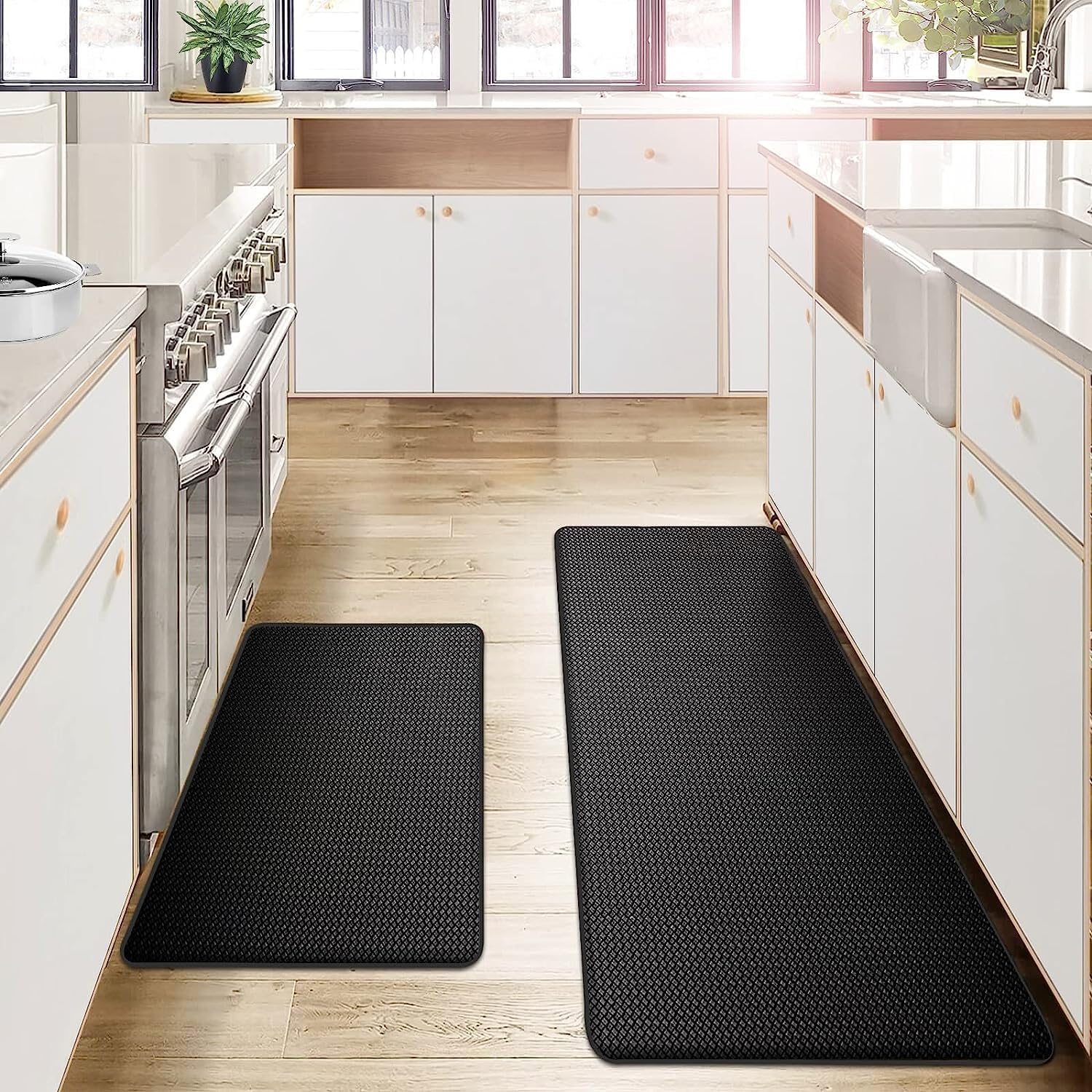 Keukenmat Antivermoeidheid Foam Rood Non-slip Waterbestendig Keuken Sta Mat Comfortmat Vloermat Lang Staan Koken | Sansoti