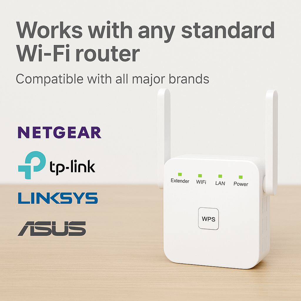 Draadloze Signaalversterker Dual-Band WiFi Bereikuitbreider voor Volledig Huisnetwerk 2.4 en 5 GHz Router | Sansoti