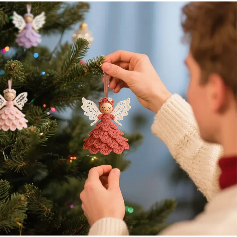 Crochet Christmas Set Complete Kit with Yarn and Needle for Handmade Christmas Decorations and the Holiday Season | Sansoti