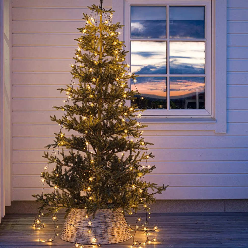 LED Waterfall Christmas Tree Lights Hanging Curtain Lights Dimmable with Remote Control Timer for Holidays | Sansoti