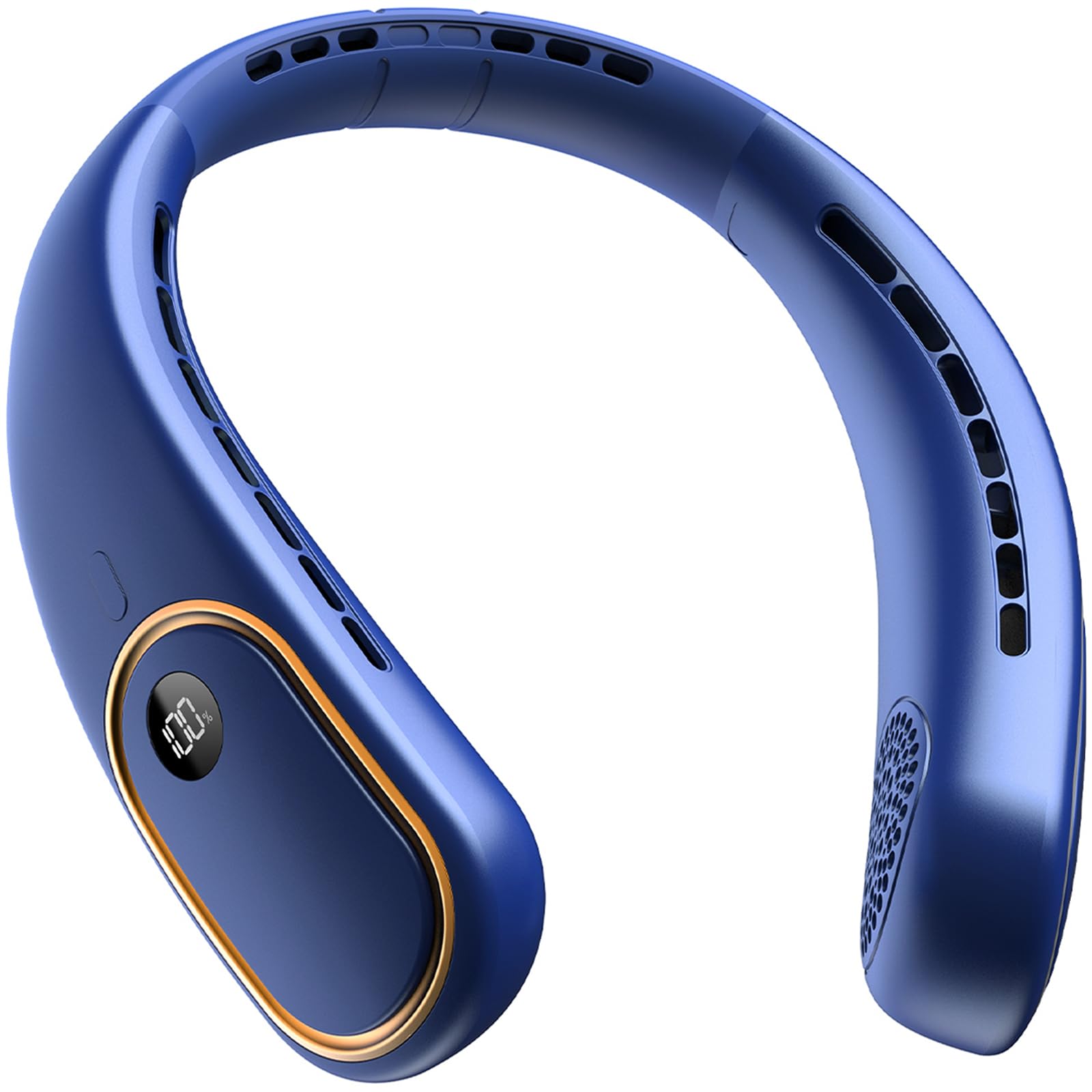 Draagbare Nekventilator Bladeless Oplaadbaar met Digitaal Display en 4 Snelheden voor Handsfree Koeling | Sansoti