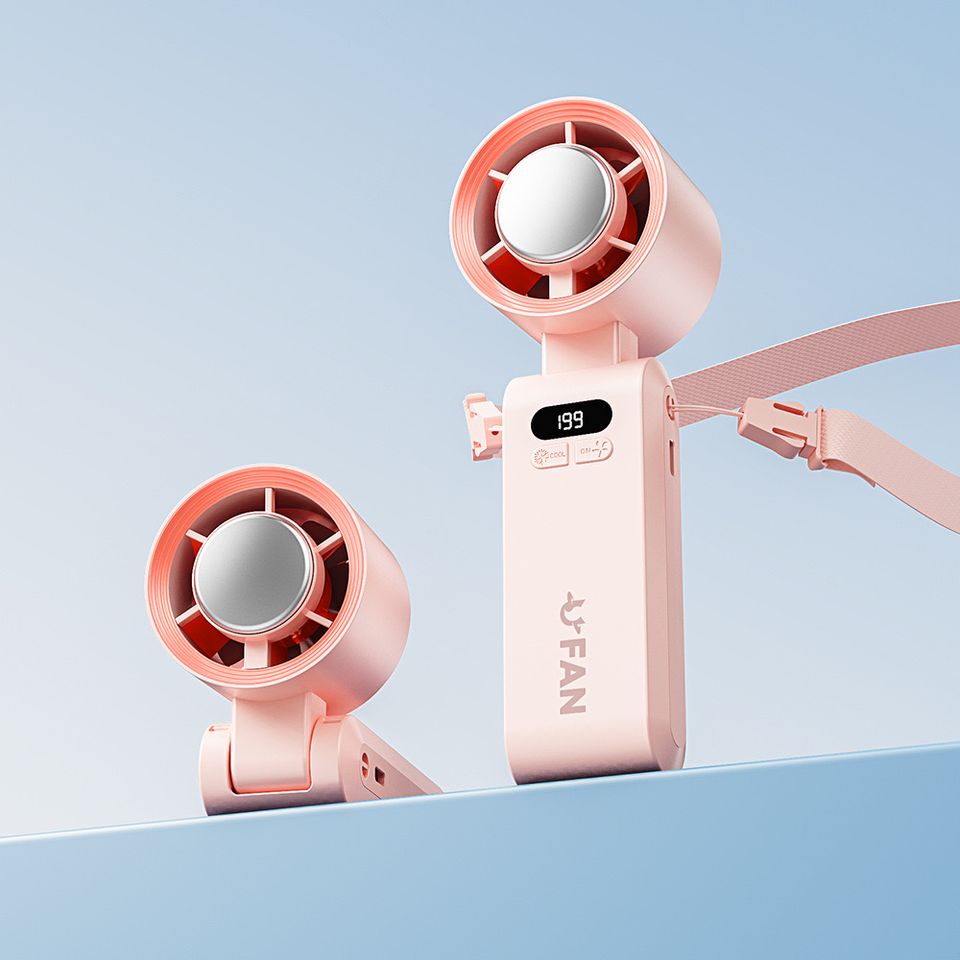 Draagbare Handventilator met IJskoeling en Instelbare Snelheid – Compact Turbo Ventilator voor Onderweg | Sansoti