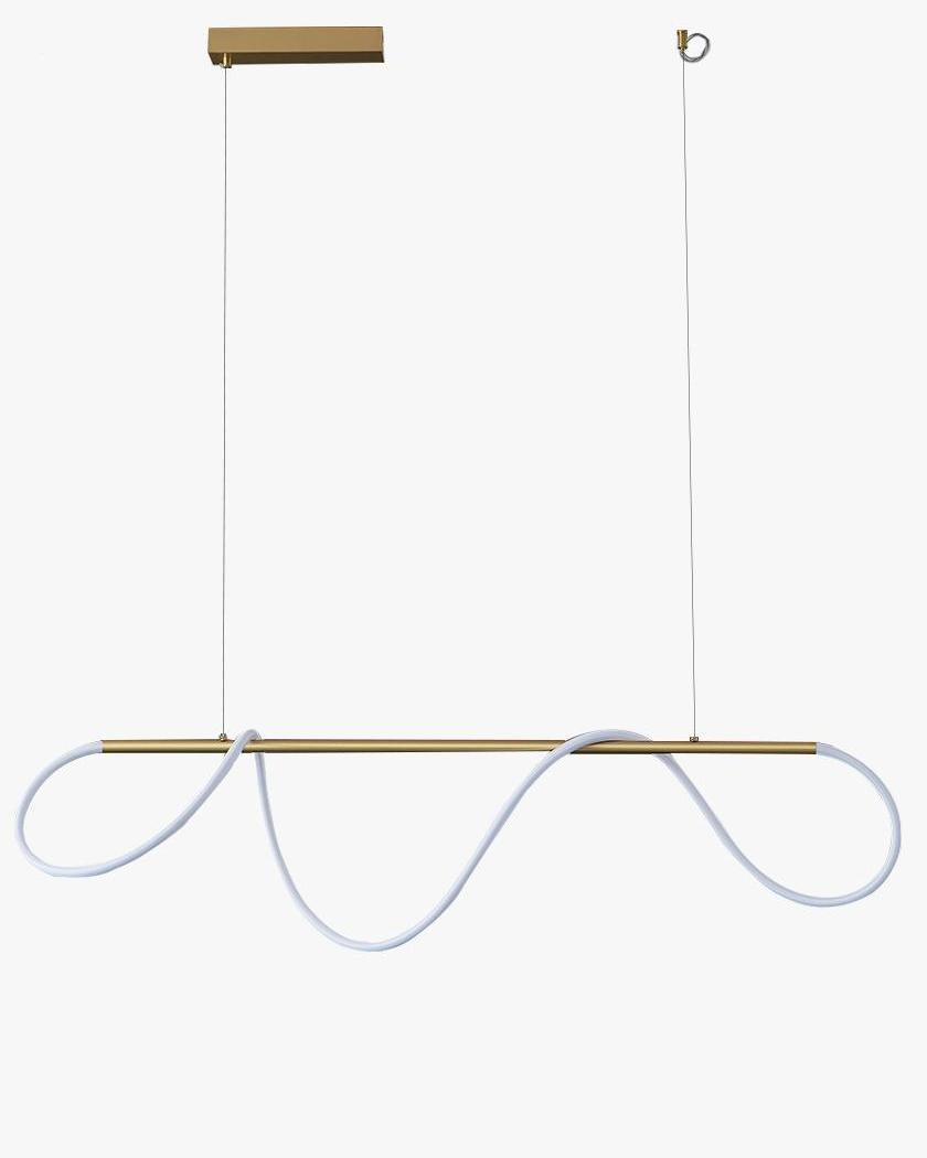 Hanglamp Touw Led Cirkel Messing Dimbaar 3 Maten Eetkamer Woonkamer Minimalistisch | Sansoti