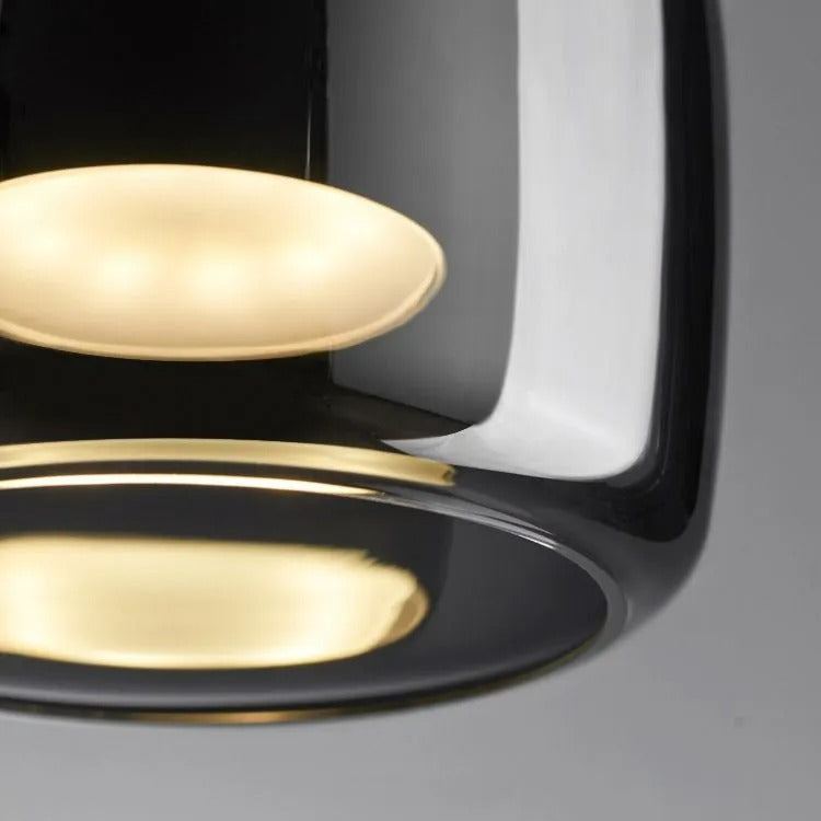 Rookglas Hanglamp Minimalistisch Design Dimbaar E27 Fitting Eettafel Woonkamer Plafondverlichting Eetkamer | Sansoti