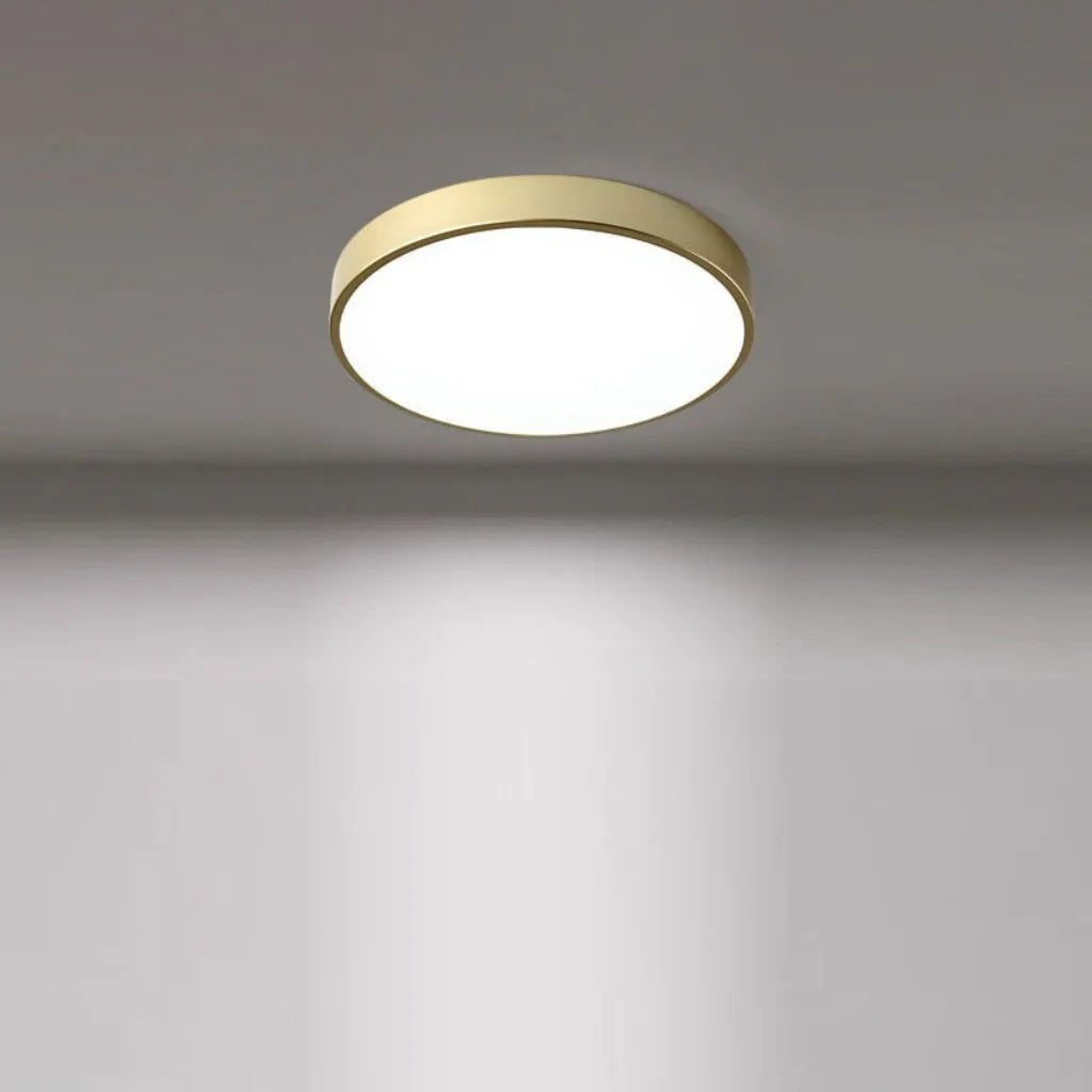 Runde Deckenleuchte mit Eisenrahmen und sanfter LED-Beleuchtung für Wohnzimmer und Schlafzimmer im modernen Stil | Sansoti