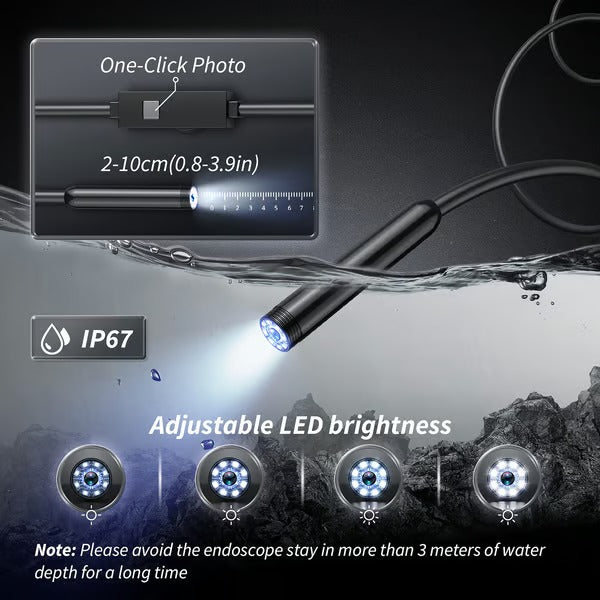 Inspektionskamera Handy 1080P HD 5 Meter Kabel LED Endoskop | Restfield