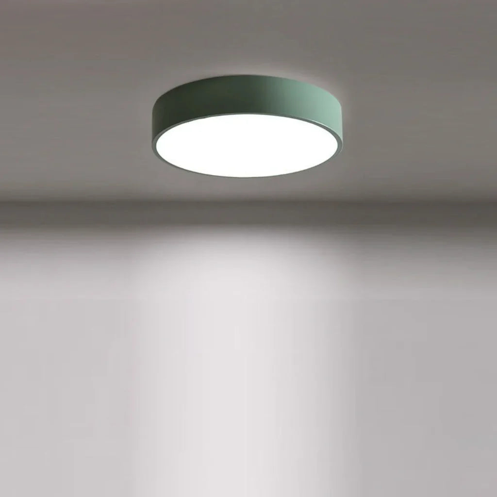 Runde Deckenleuchte mit Eisenrahmen und sanfter LED-Beleuchtung für Wohnzimmer und Schlafzimmer im modernen Stil | Sansoti