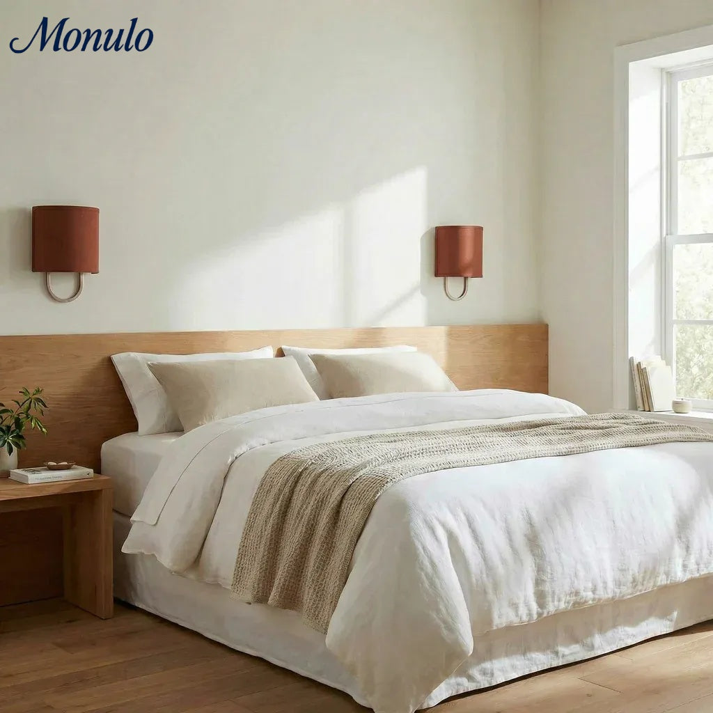 Wandlamp Stoffen Kap – Moderne Slaapkamer Wandverlichting voor Sfeervolle Ambiance | Sansoti