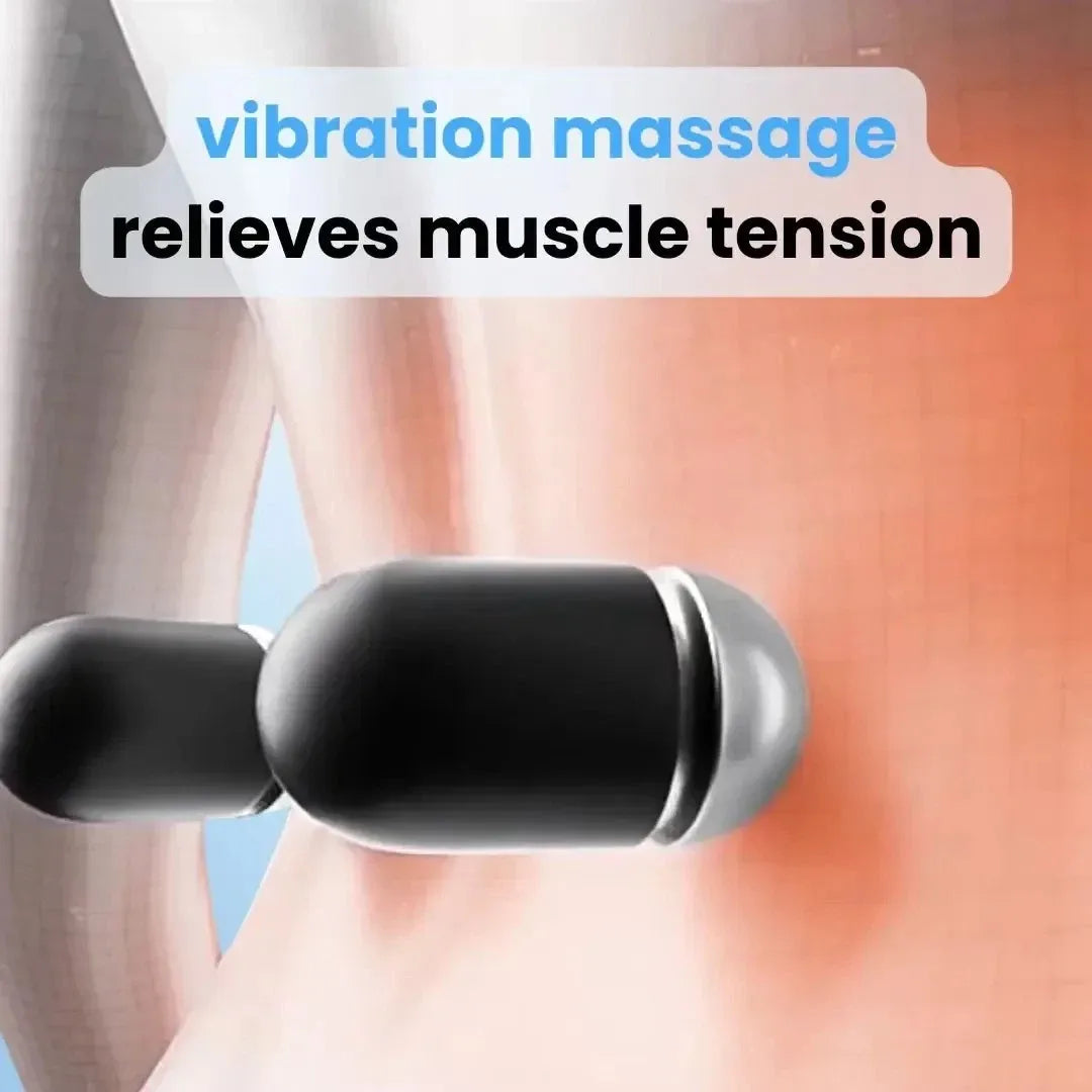 Rugmassageapparaat met Warmte en Vibratie voor Onderrug Lumbale Therapie Thuis Ischias Ontspanning Pijnverlichting | Sansoti