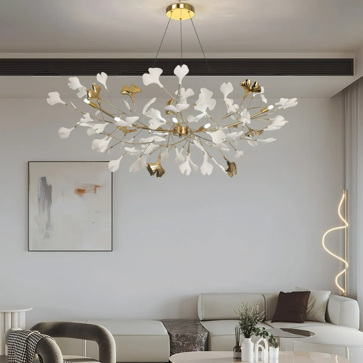Keramik-Pendelleuchte U-Form Gold Nickel Wohnzimmer Esszimmer Schlafzimmer Deckenbeleuchtung Modernes Design | Sansoti