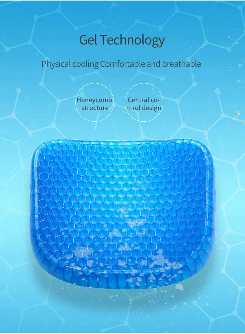 Ergonomic Gel Cushion Tailbone Back Support Seat Cushion Home Office Desk Comfort Pain Relief | Sansoti