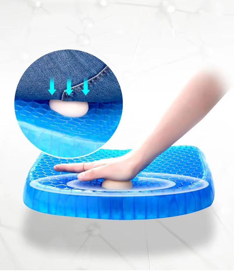 Ergonomic Gel Cushion Tailbone Back Support Seat Cushion Home Office Desk Comfort Pain Relief | Sansoti