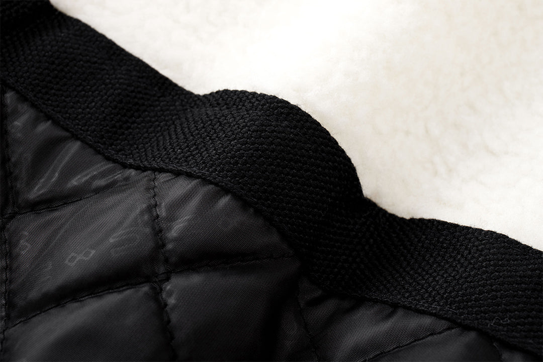 Parka d'hiver matelassée pour hommes, déperlante, capuche amovible, bleu duvet et noire, veste d'hiver chaude pour l'extérieur | Sansoti