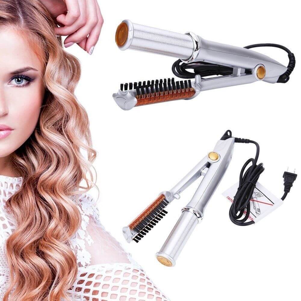 2-in-1 Haarstyler met Roterende Cilinder – Stijltang en Krultang voor Thuis | Sansoti