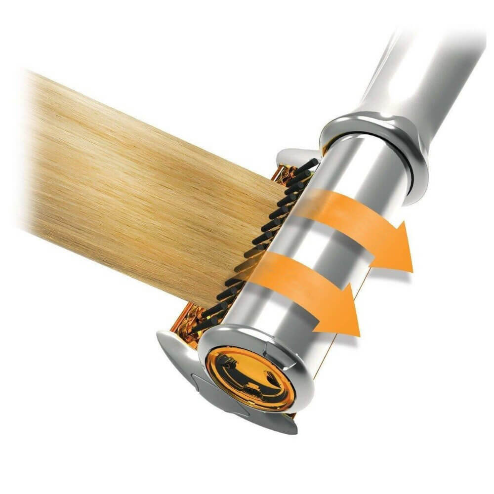 2-in-1 Haarstyler met Roterende Borstel en Keramische Plaat voor Krullen en Stijl Haar | Sansoti