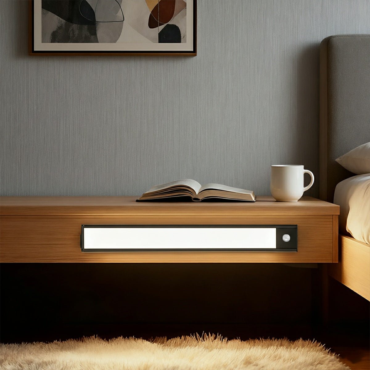 Kastverlichting LED Bewegingssensor Aluminium Zwart USB Oplaadbaar Onderkastlamp Keuken Kledingkast Nachtlamp Draadloos | Sansoti