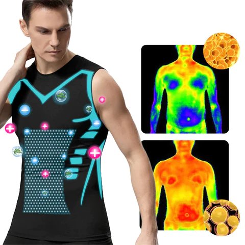 Compressievest voor Mannen met Houdingscorrectie Tourmalijn Technologie Rugondersteuning Sportkleding | Sansoti
