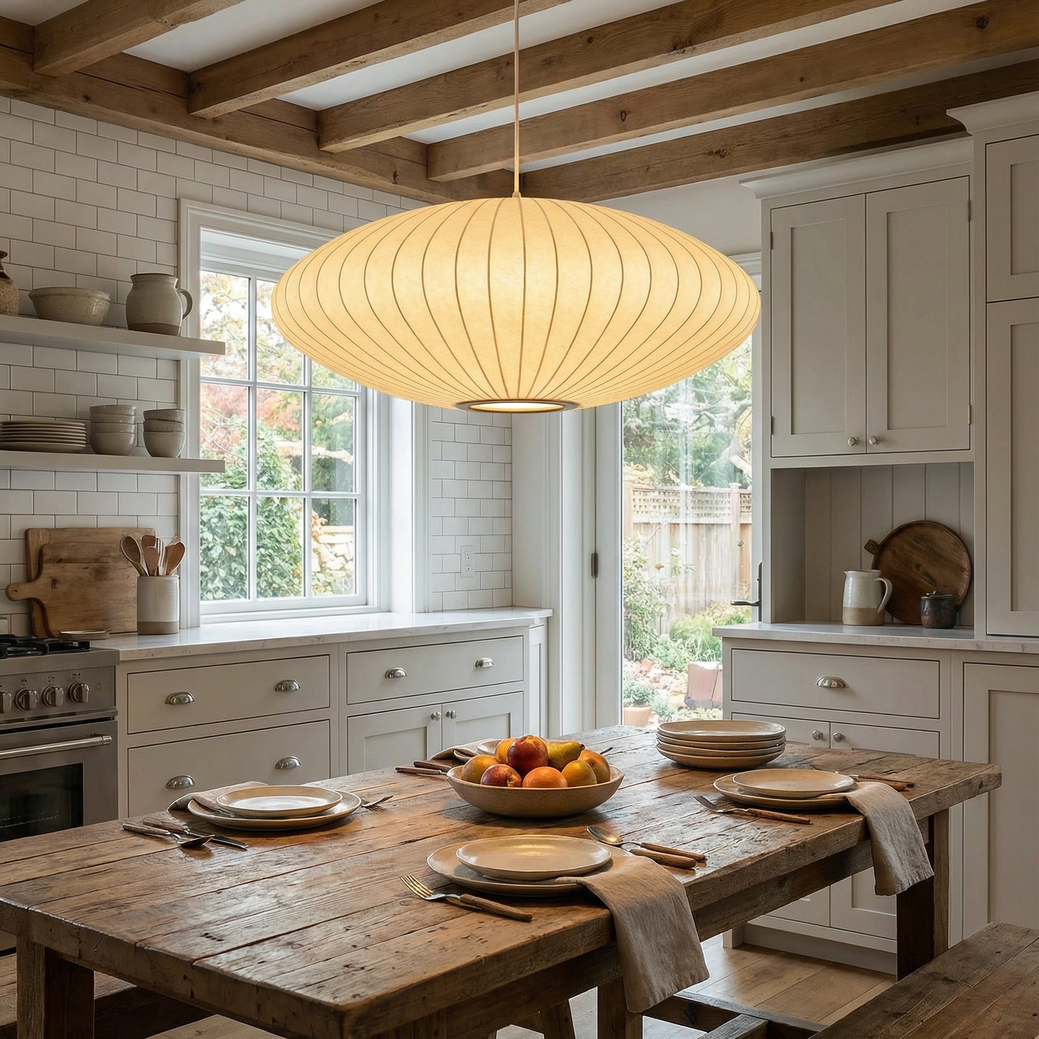 Silk Pendant Light Ø30-70cm Sculpture Dining Room Ambient Lighting Adjustable Modern Interior Design Dimmable LED | Sansoti