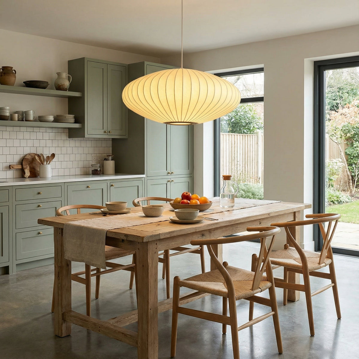 Silk Pendant Light Ø30-70cm Sculpture Dining Room Ambient Lighting Adjustable Modern Interior Design Dimmable LED | Sansoti