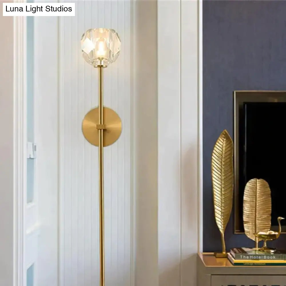 Kristallen Wandlamp Koper Warm Wit Licht Moderne Verlichting Woonkamer Slaapkamer Hal Decoratief Sfeervol | Sansoti