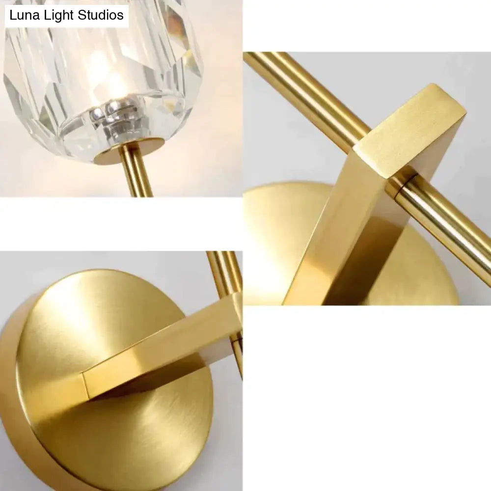 Kristallen Wandlamp Koper Warm Wit Licht Moderne Verlichting Woonkamer Slaapkamer Hal Decoratief Sfeervol | Sansoti