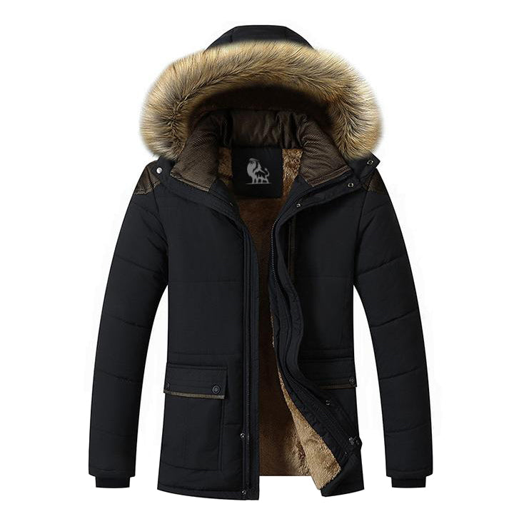 Gesteppte Winterjacke, wasserabweisend, mit abnehmbarer Kapuze, fleecegefüttert und winddicht, Damen-Outdoorjacke | Sansoti