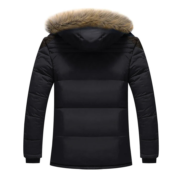 Gesteppte Winterjacke, wasserabweisend, mit abnehmbarer Kapuze, fleecegefüttert und winddicht, Damen-Outdoorjacke | Sansoti