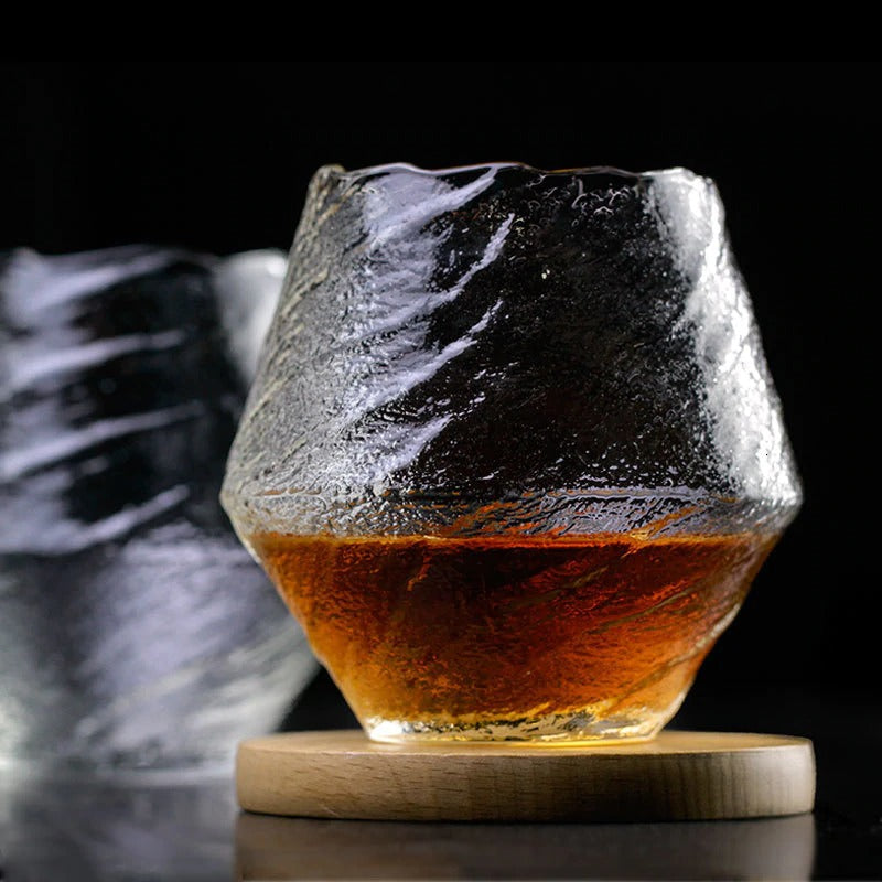 Handgemaakt Japans Whiskyglas 380ml Hittebestendig Kristal Ambachtelijk Design Cometinspiratie Houten Geschenkdoos Premium Drinkglas Traditionele Techniek Collectorsitem | Sansoti