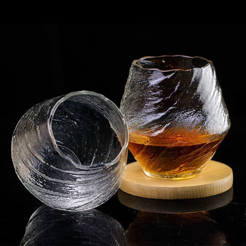 Handgemaakt Japans Whiskyglas 380ml Hittebestendig Kristal Ambachtelijk Design Cometinspiratie Houten Geschenkdoos Premium Drinkglas Traditionele Techniek Collectorsitem | Sansoti