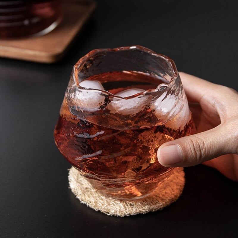 Handgemaakt Japans Whiskyglas 380ml Hittebestendig Kristal Ambachtelijk Design Cometinspiratie Houten Geschenkdoos Premium Drinkglas Traditionele Techniek Collectorsitem | Sansoti