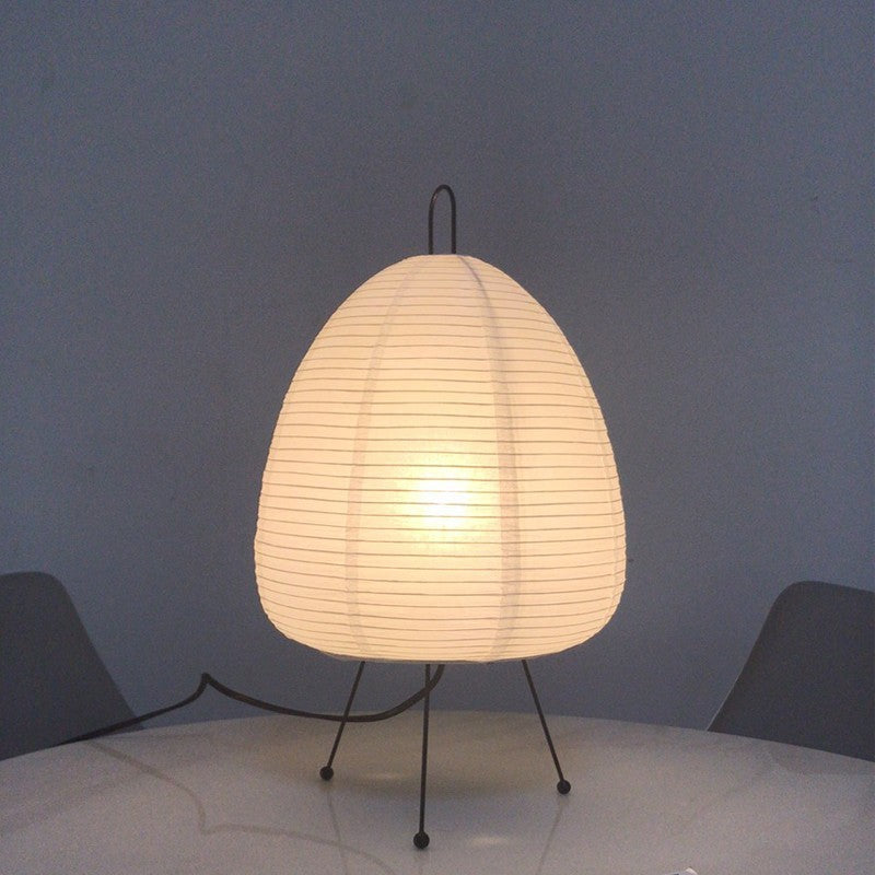 Tafellamp Rijstpapier Japans Design Retro Met IJzeren Voet 47cm E27 | Sansoti