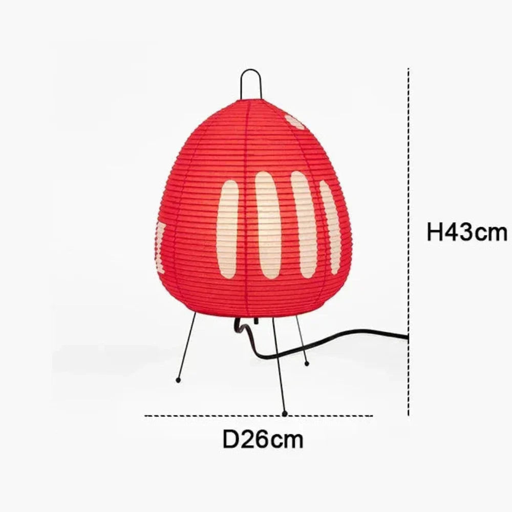 Papieren Tafellamp Scandinavisch Design met Ijzeren Voet 47cm | Sansoti