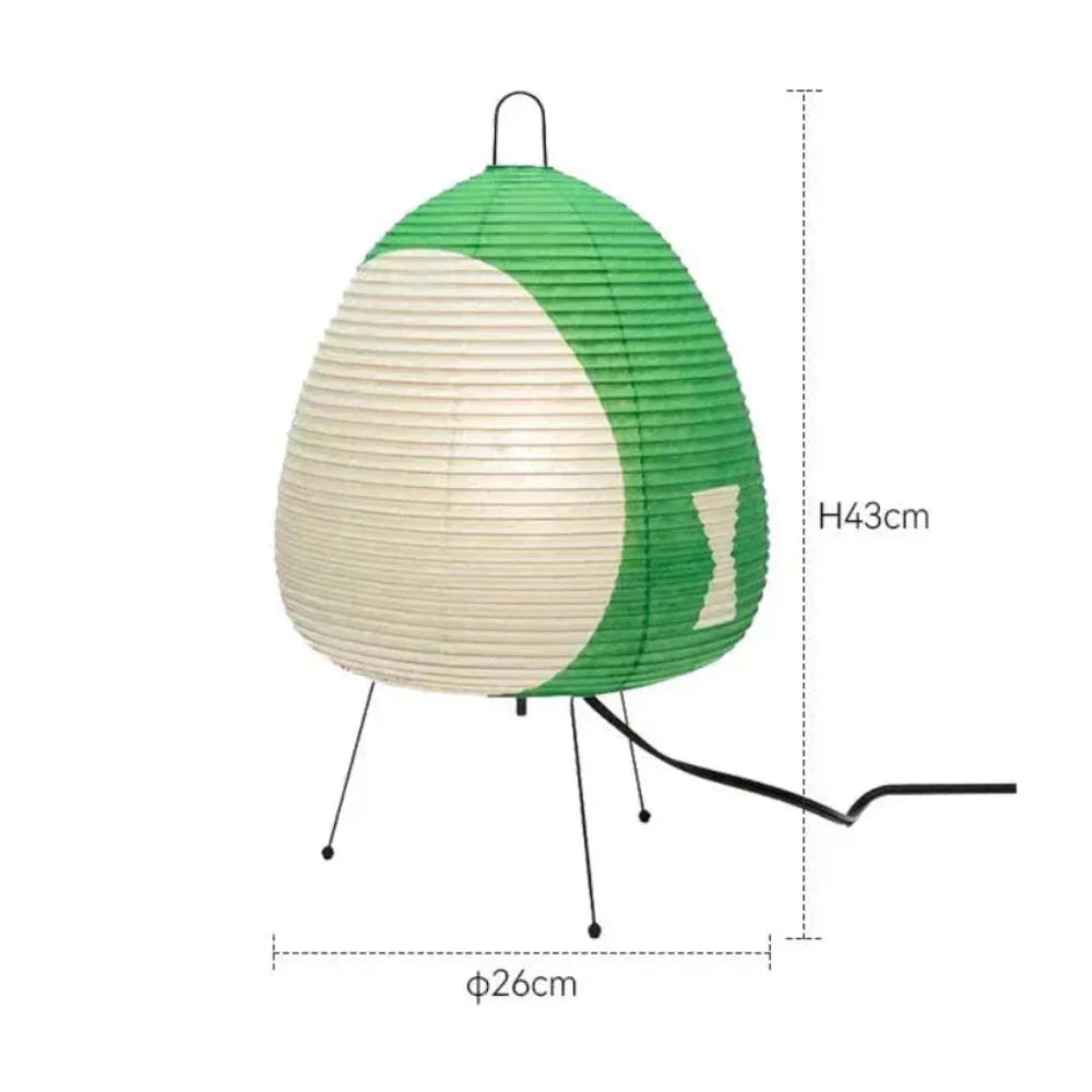 Tafellamp Rijstpapier Japans Design Retro Met IJzeren Voet 47cm E27 | Sansoti