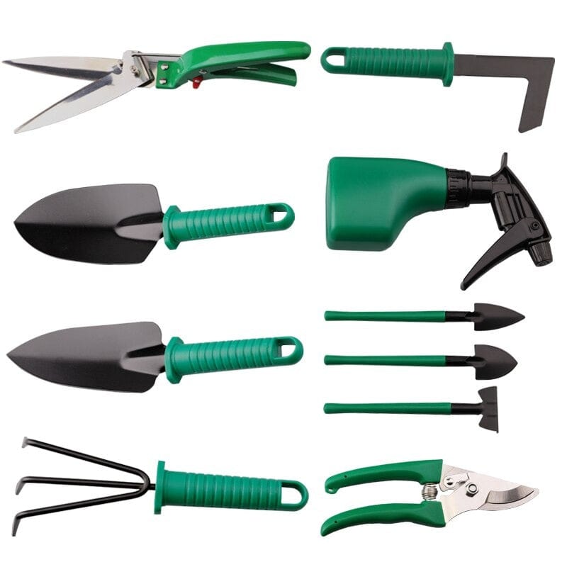 Tuingereedschap Set 10 Delig RVS Met Opbergkoffer Complete Tuinset | Sansoti