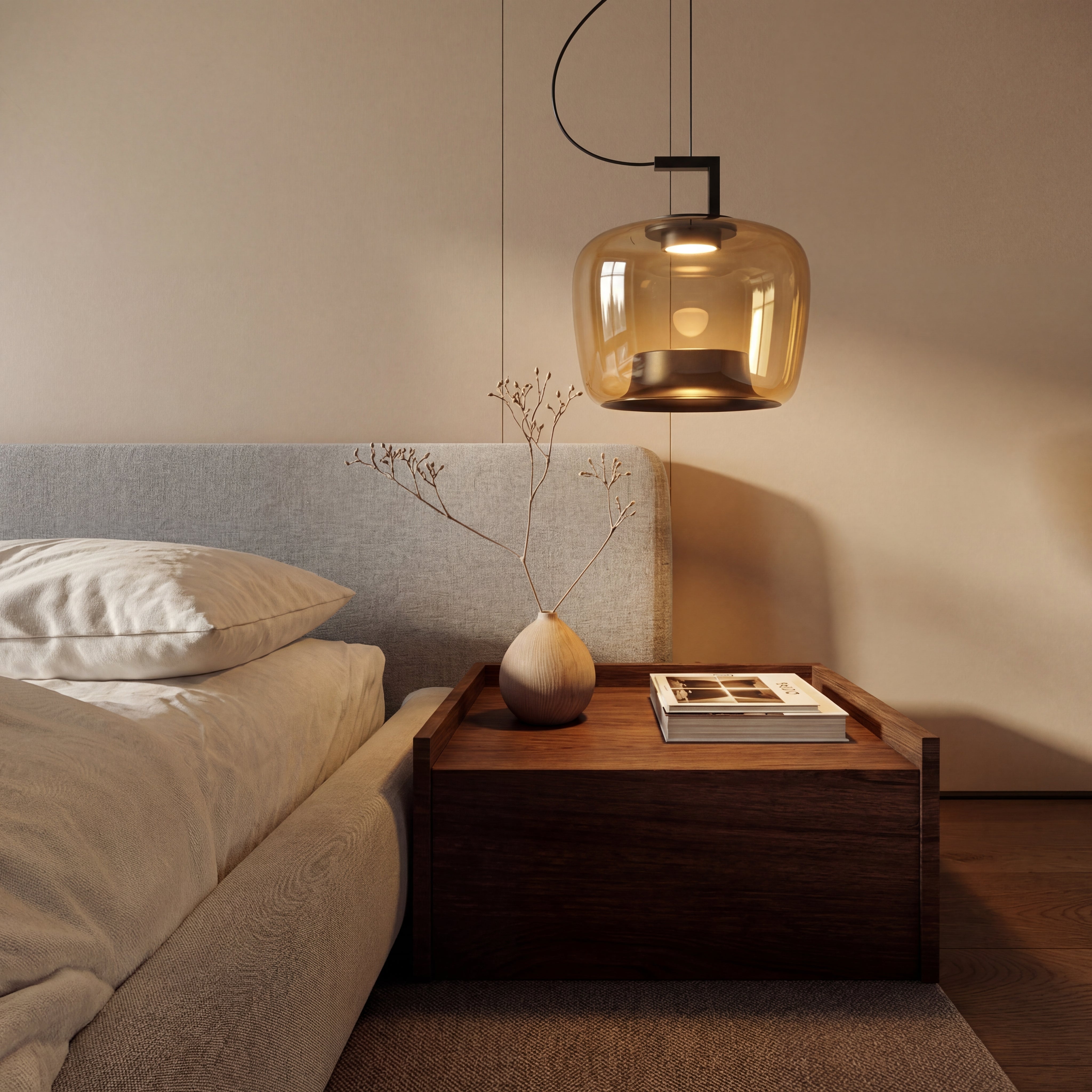 Szklana lampa wisząca E27, żelazo, nowoczesna, ciepła biel, do kuchni i jadalni, regulowana, nastrojowe światło, skandynawski design | Sansoti