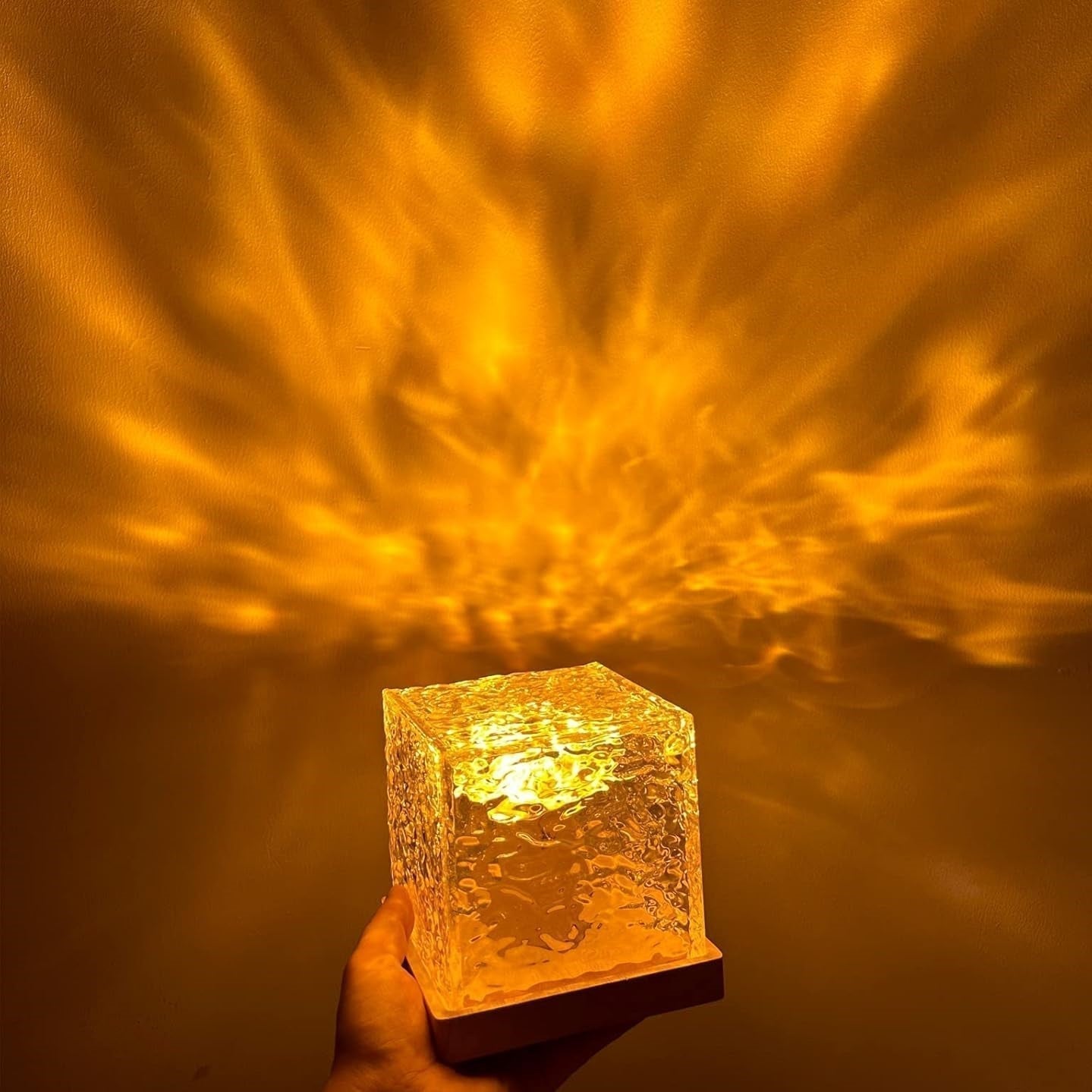 Kubus Lamp Prisma LED Hout Acryl 16 Kleuren USB Sfeerverlichting Woonkamer Slaapkamer Aurora Noorderlicht Effect Nachtlamp Decoratie | Sansoti