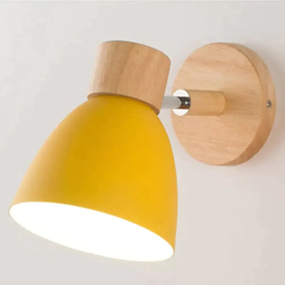 Drewniana lampa ścienna do czytania, oprawka E27, skandynawski design, nastrojowe światło do czytania, lampka nocna do salonu i sypialni | Sansoti
