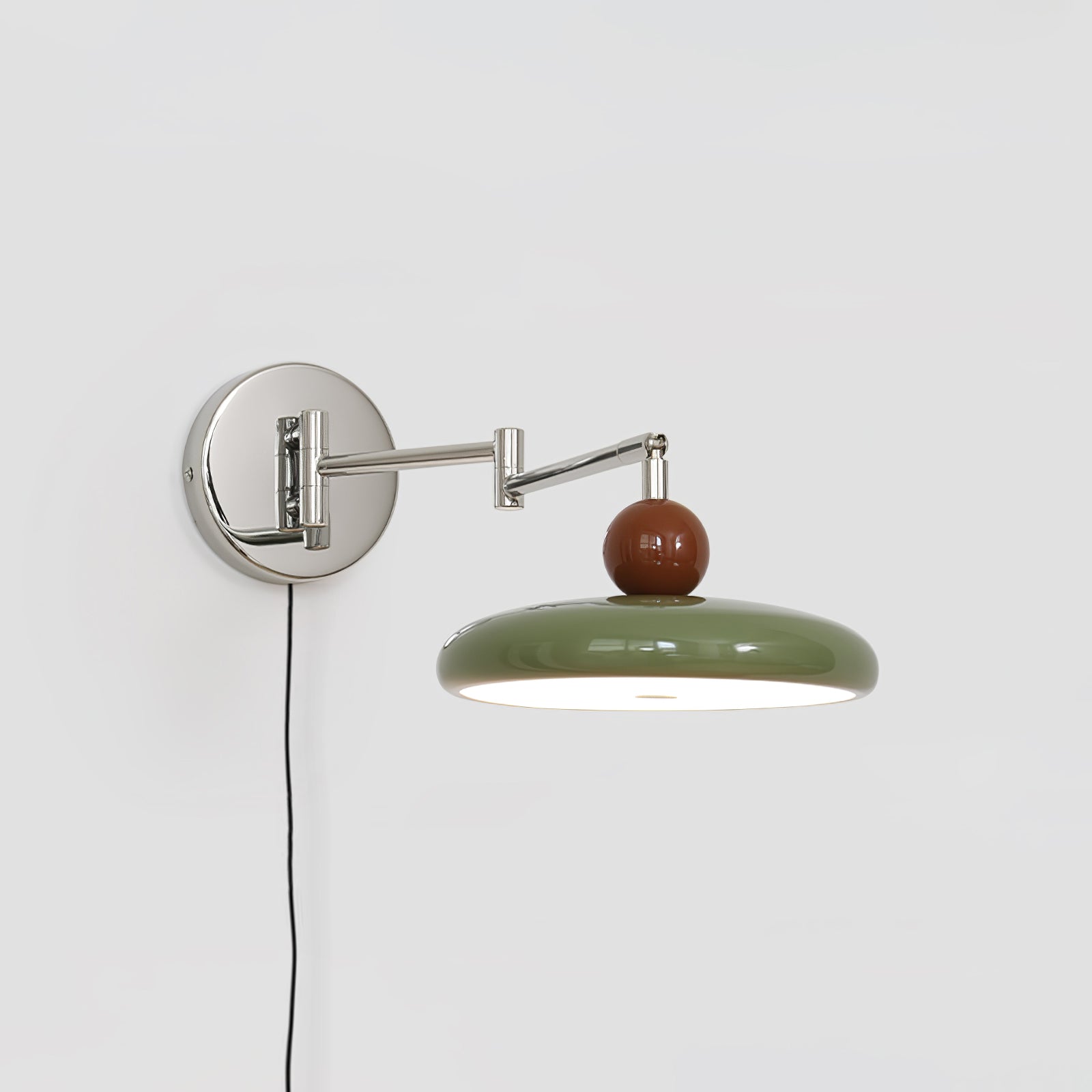 Ronde Plug-in Wandlamp – Scandinavisch Design met Geïntegreerde LED en 3 Kleurtemperaturen | Sansoti