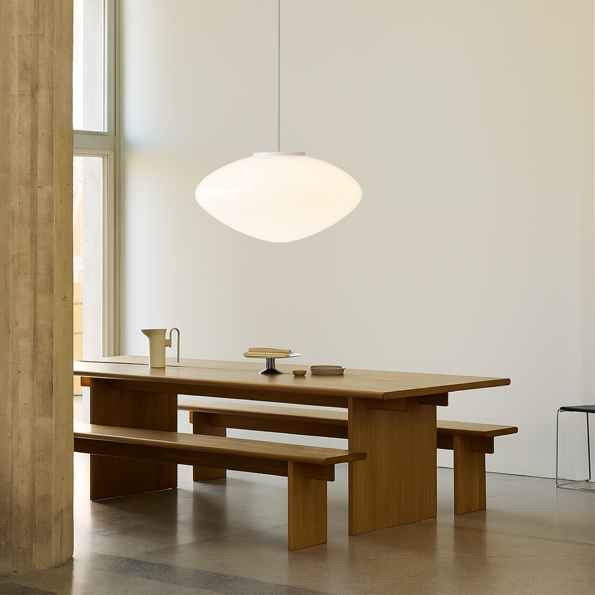 Suspension scandinave avec abat-jour en verre, métal, douille E27, éclairage de plafond au design moderne pour salle à manger et cuisine | Sansoti