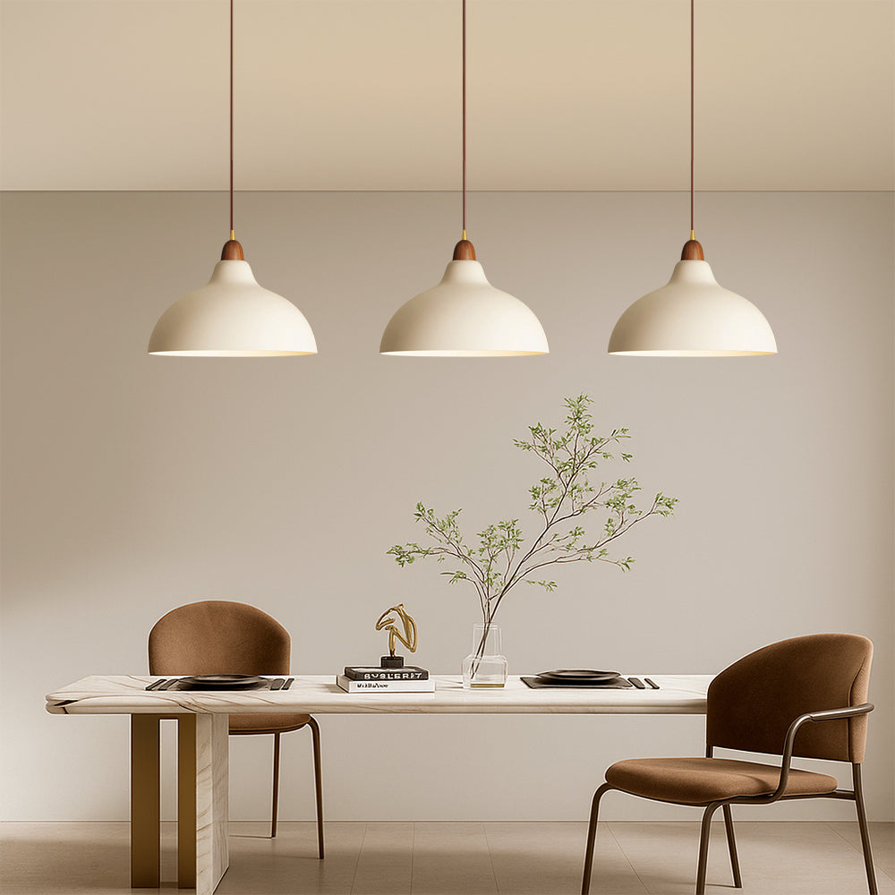 Suspension en bois et métal E27 réglable, design scandinave, éclairage d’ambiance chaleureux pour salle à manger, îlot de cuisine et salon | Sansoti