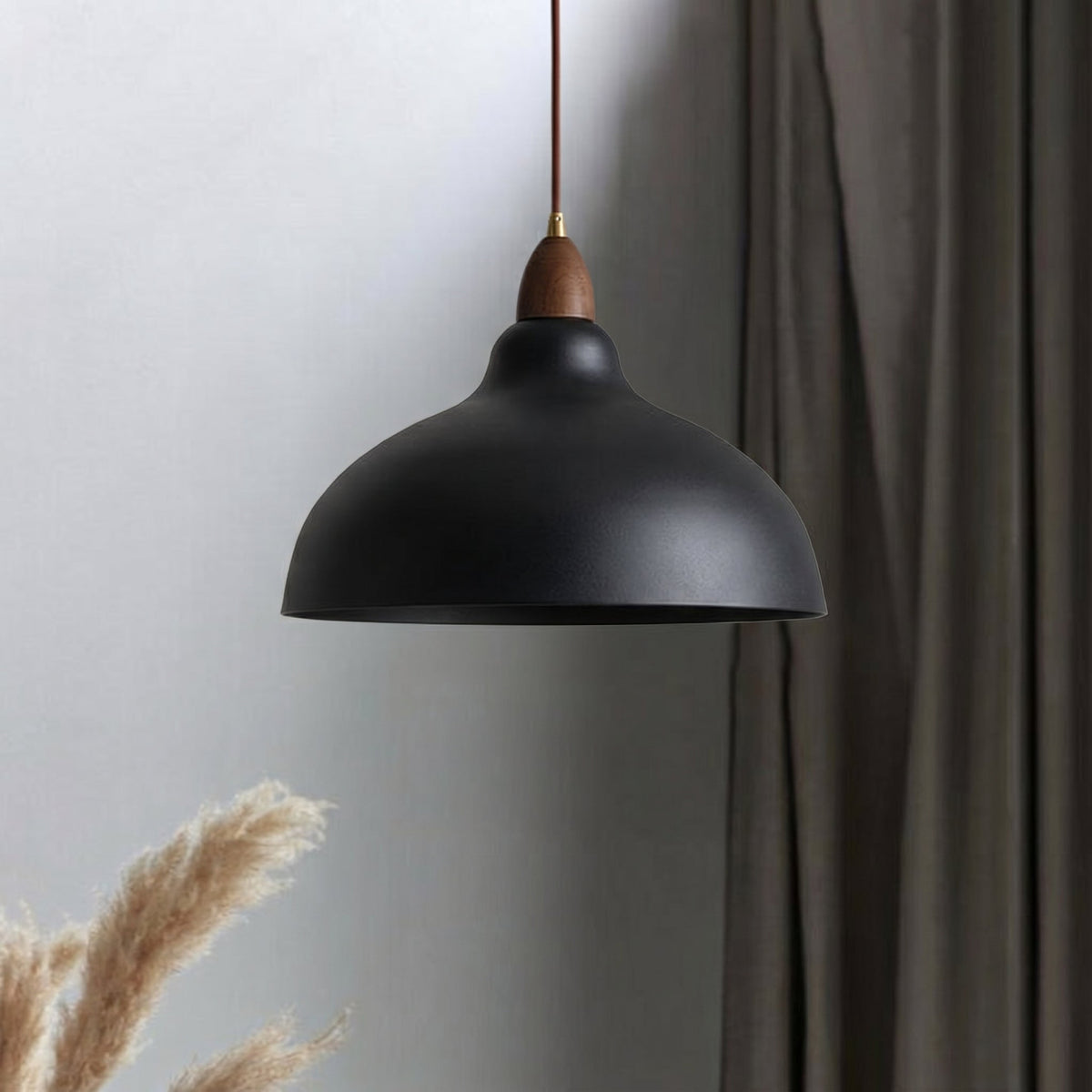 Suspension en bois et métal E27 réglable, design scandinave, éclairage d’ambiance chaleureux pour salle à manger, îlot de cuisine et salon | Sansoti