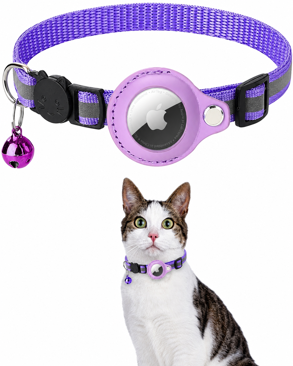 Reflective GPS Tracker Collar for Cats with Safety Buckle | Sansoti