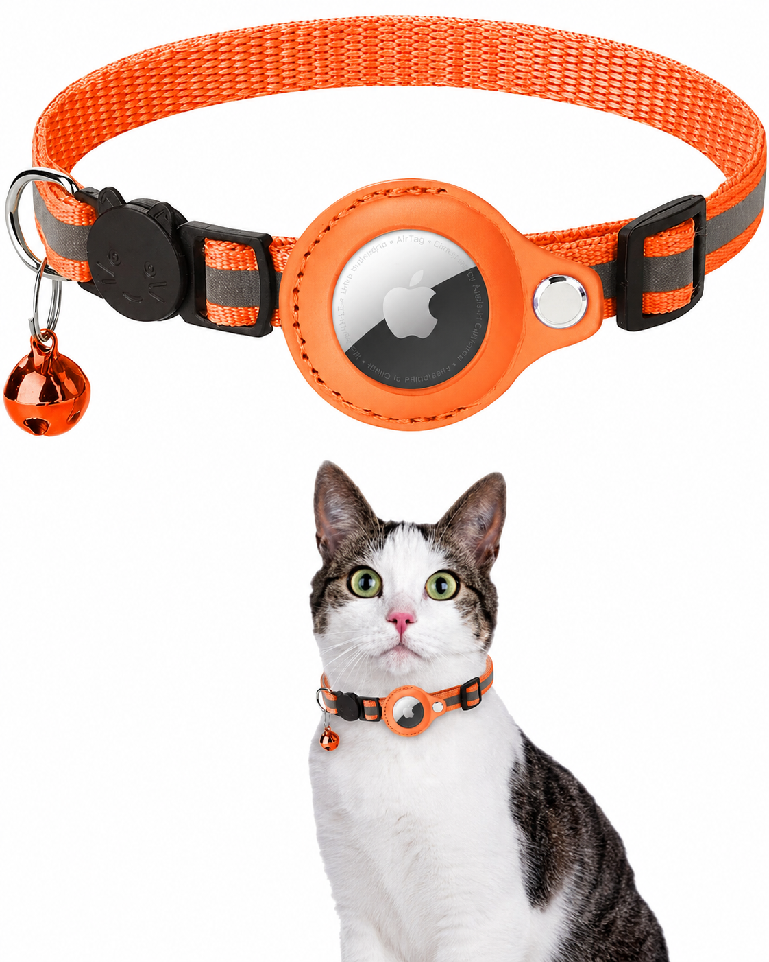 Reflective GPS Tracker Collar for Cats with Safety Buckle | Sansoti