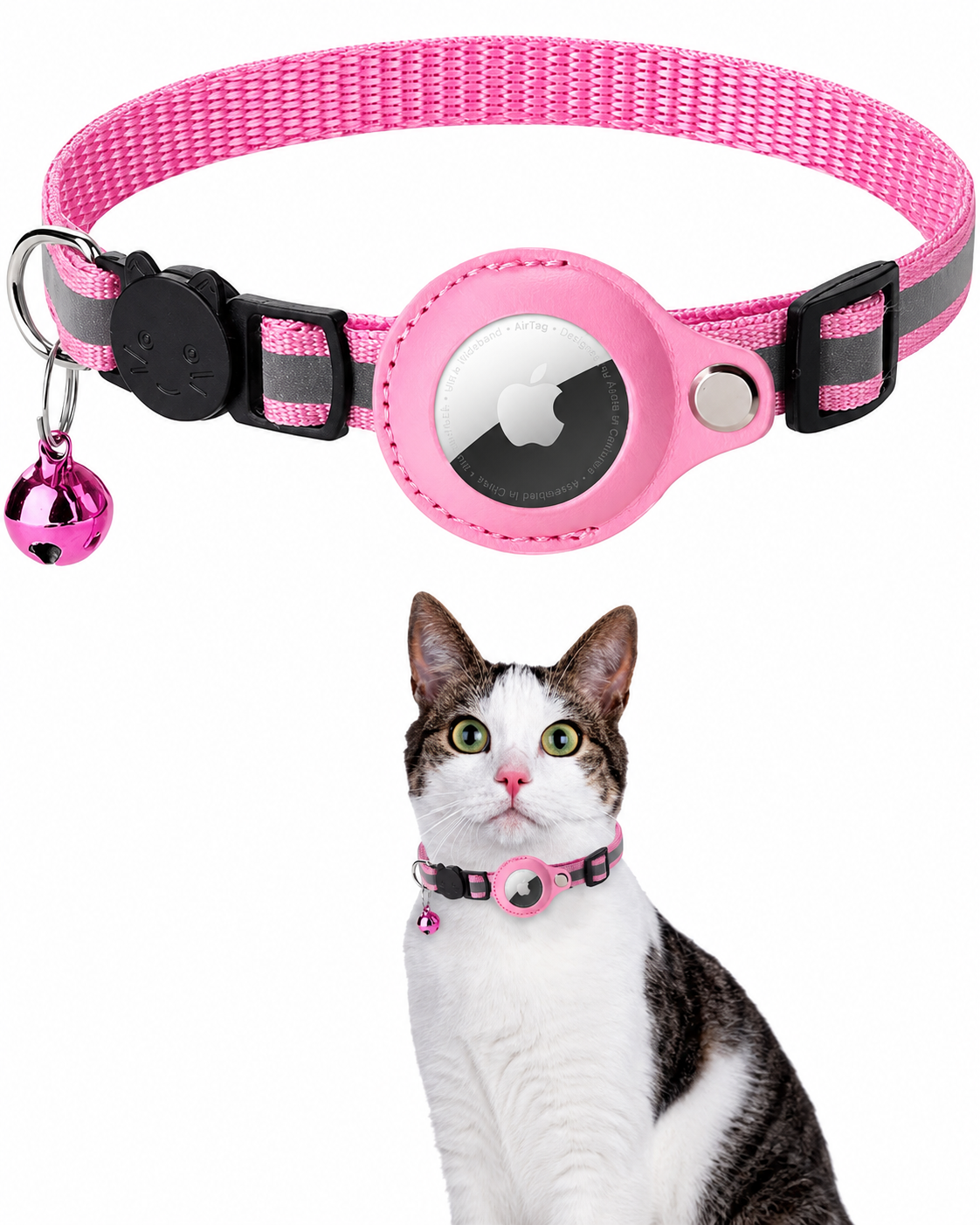 Reflective GPS Tracker Collar for Cats with Safety Buckle | Sansoti
