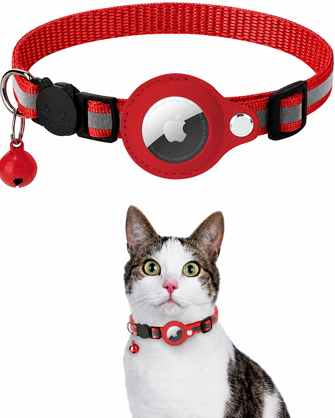 Reflective GPS Tracker Collar for Cats with Safety Buckle | Sansoti